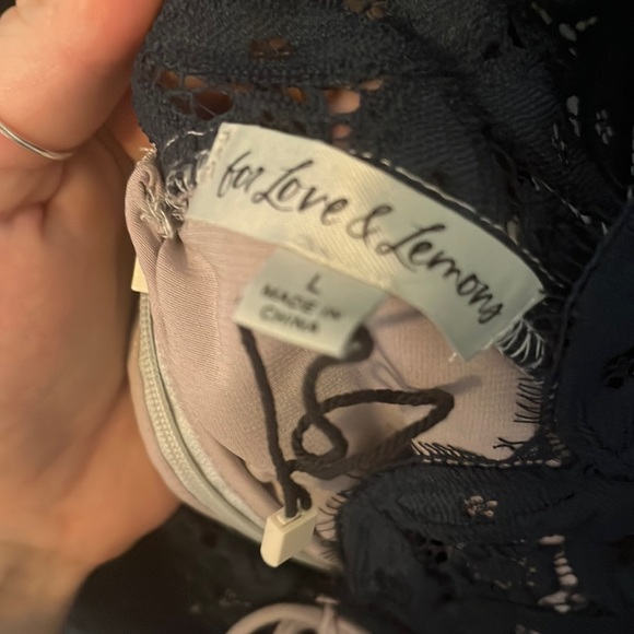 For Love and Lemons navy/blackish lace dress - Picture 2 of 4